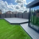 decking and grass